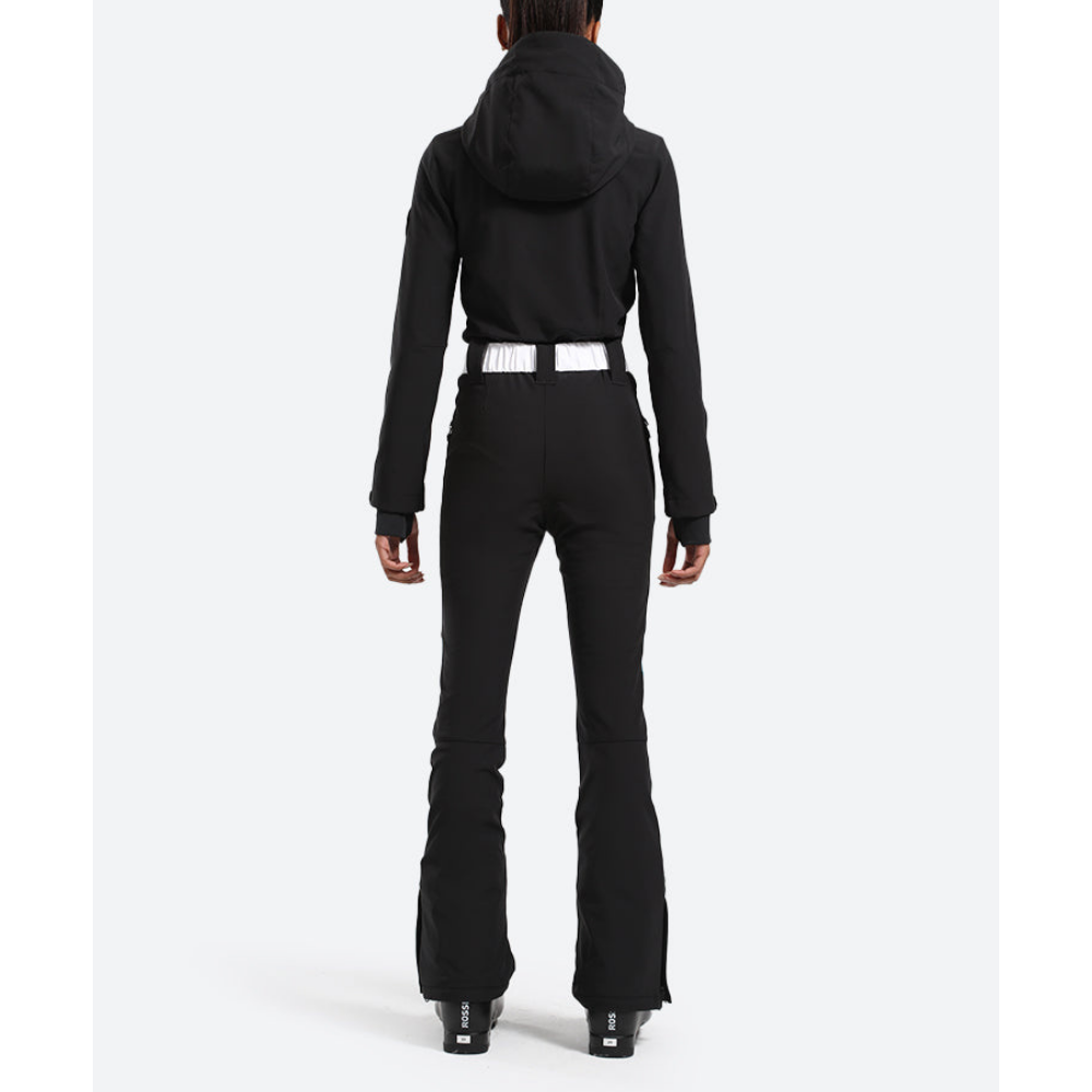 Damen Skianzug Einteilig | Gestreift & Mit Kapuze