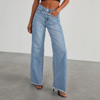 Damen Loose Fit Jeans | Raw-hem