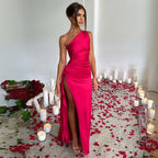 Selina | Ein Schulter Hochzeitsgast Kleid | Maxi