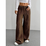 Women's Corduroy Trousers | High Waisted | Wide Fit