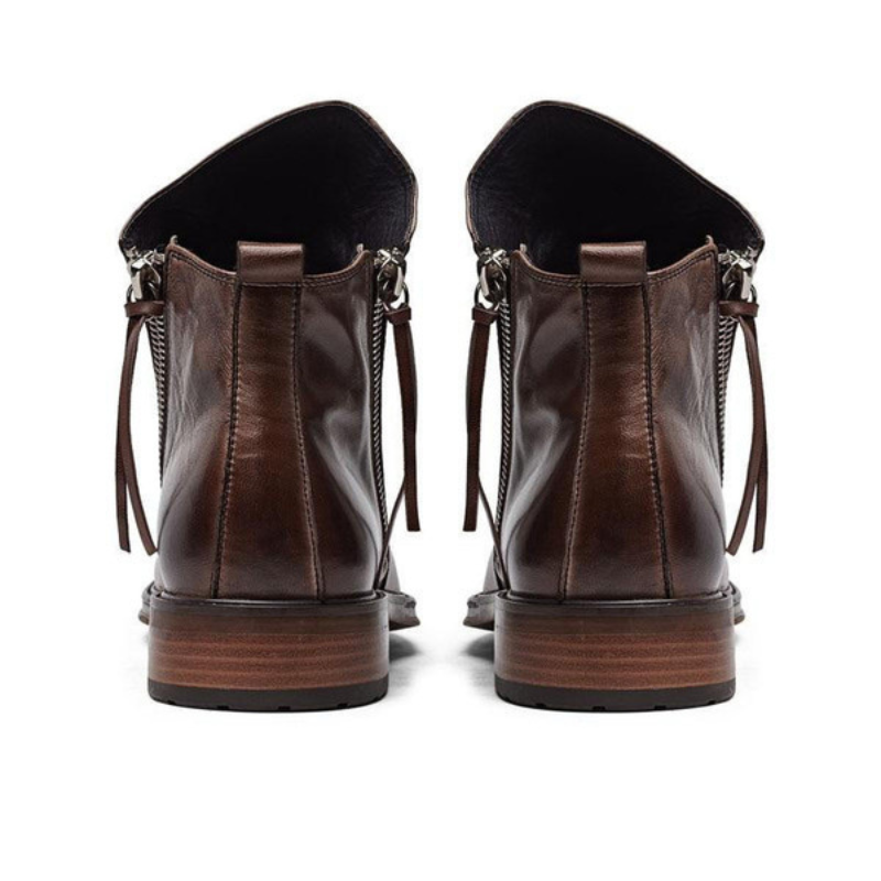 Herren Leder Stiefel | Casual mit Reißverschluss