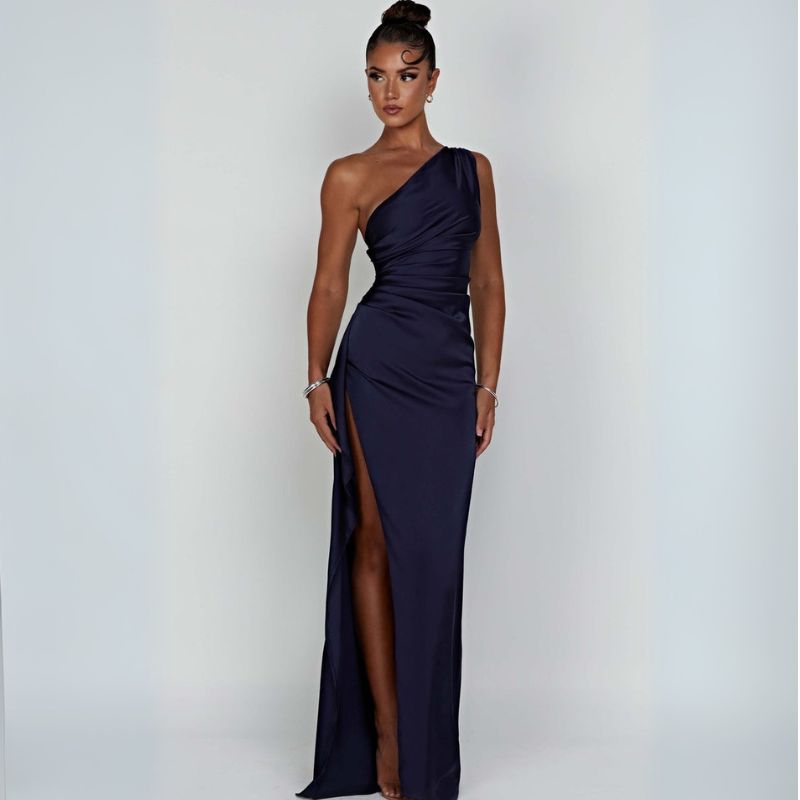 Selina | Ein Schulter Hochzeitsgast Kleid | Maxi