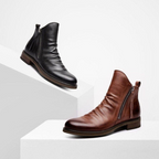 Herren Leder Stiefel | Casual mit Reißverschluss