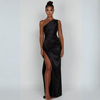 Selina | Ein Schulter Hochzeitsgast Kleid | Maxi