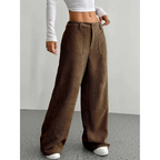 Women's Corduroy Trousers | High Waisted | Wide Fit