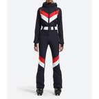 Damen Skianzug Einteilig | Gestreift & Mit Kapuze