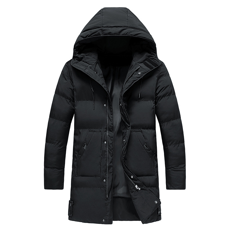 Men's long winter jacket | with hood