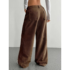 Women's Corduroy Trousers | High Waisted | Wide Fit