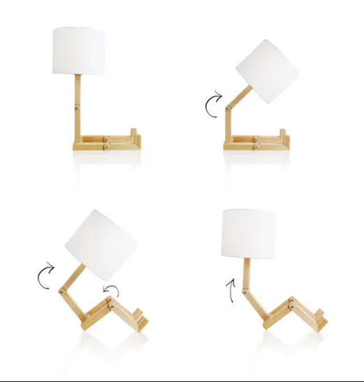 LightBuddy | Verstellbare Mannequin-Holzlampe-EU-Stecker-Becker Boutique