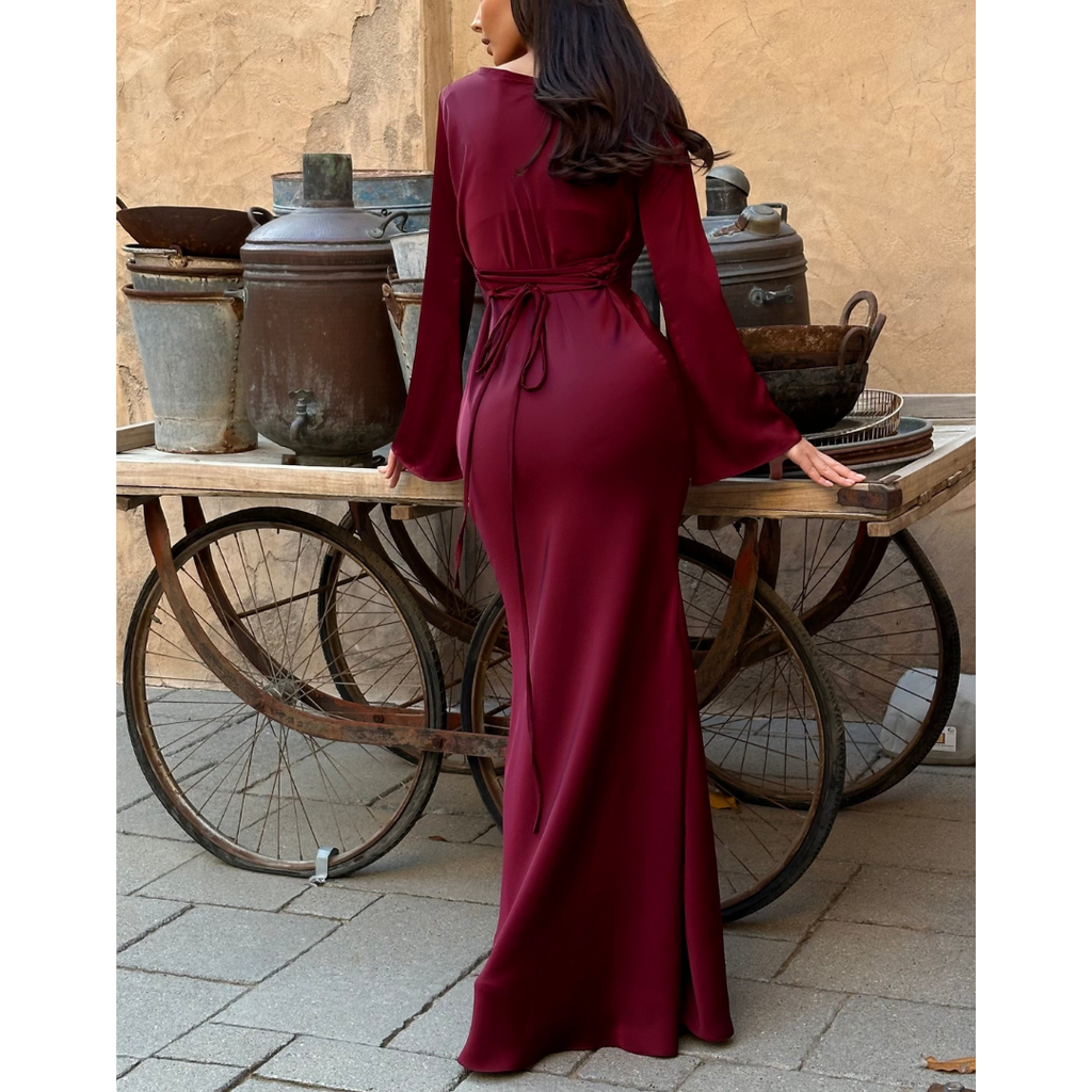 Long Sleeve Evening Dress | Maxi Dress