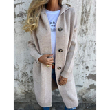 Women's Long Cardigan | With Hood & Large Buttons