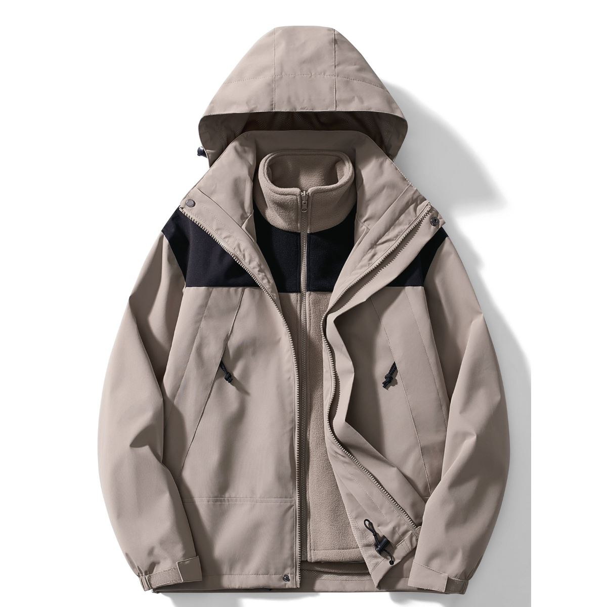 Damen Winterjacke 3-in-1 | Fleece & Mit Kapuze