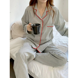 Women's 2-Piece Pajama Set | Striped with Shirt & Pants