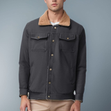 Men's Canvas Jacket | With Teddy Collar | Winter