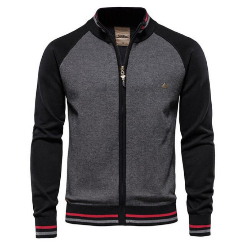 Men's Two-Tone Striped Cardigan | Cardigan