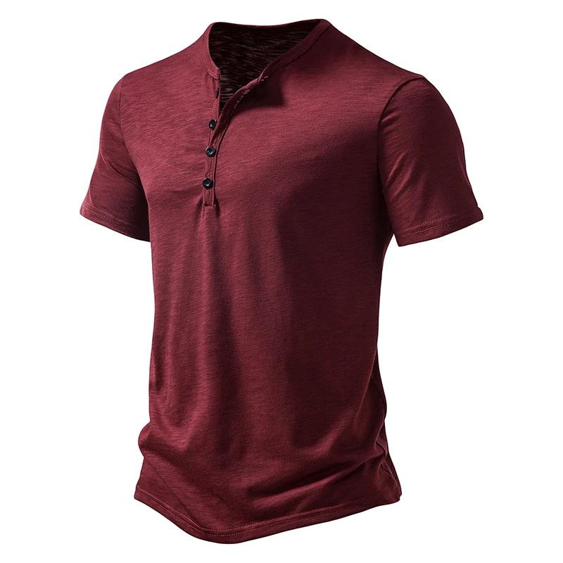 Henley | Herren-Polo - Henley-Kragen atmungsaktives Herren-T-Shirt