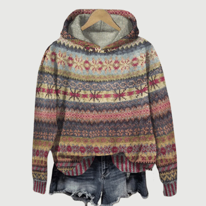 Damen Norweger Pullover | Hoodie | Gefüttert