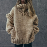 Women's roll-neck sweater | Cozy oversized knit