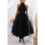 Women's Halter Neck Wedding Guest Dress | Maxi