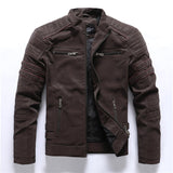Men's Biker Jacket | Leather Jacket with Zipper
