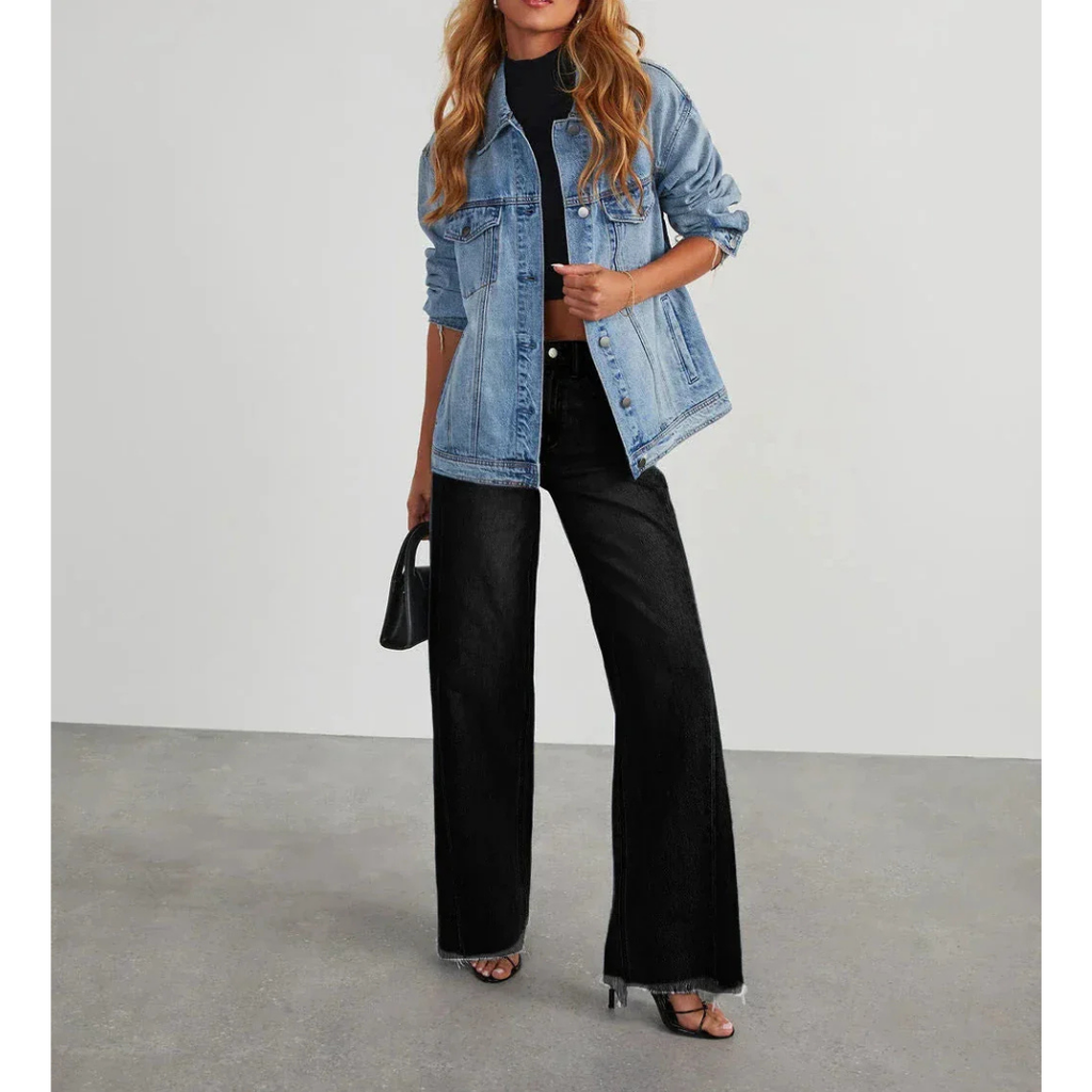 Damen Loose Fit Jeans | Raw-hem