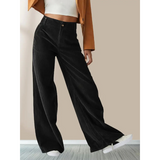 Women's Corduroy Trousers, Casual Style | Wide Leg
