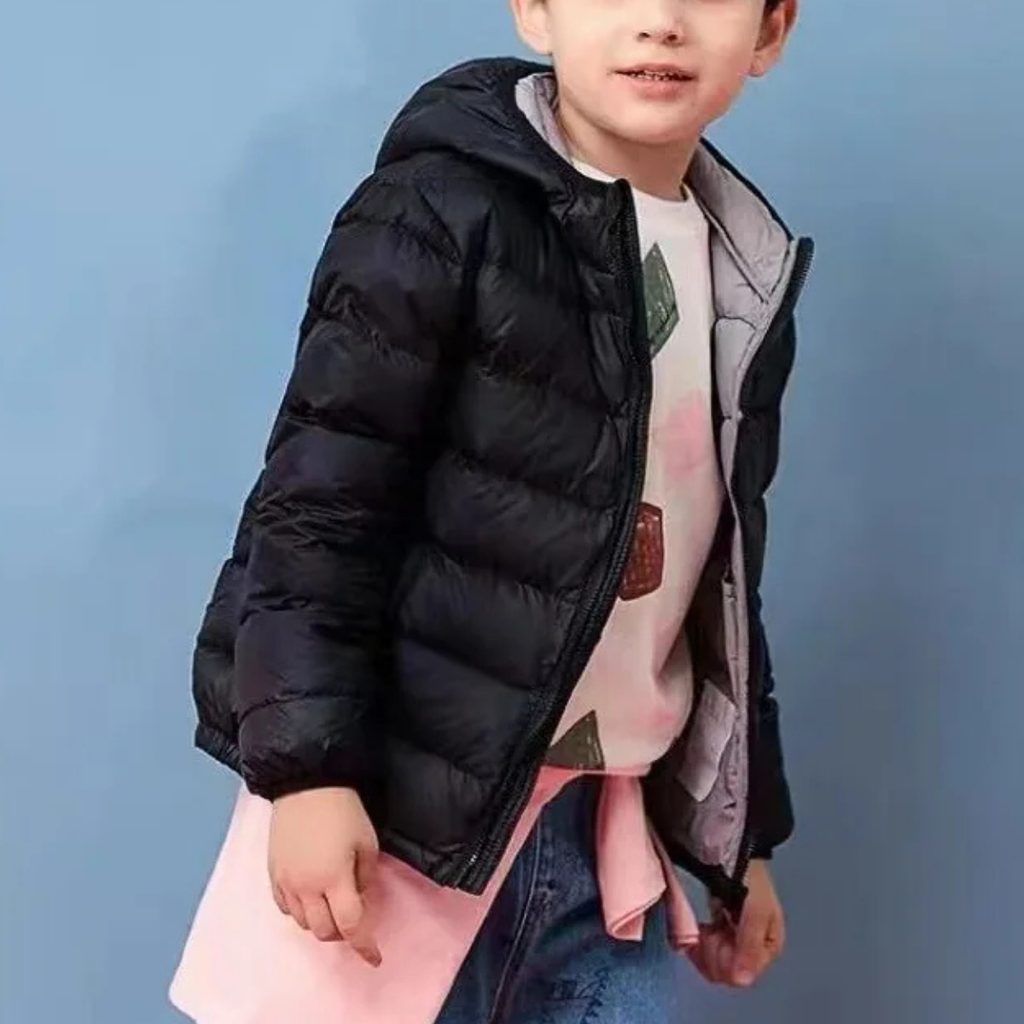 Kids Quilted Jacket with Hood | Lightweight