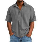 Cain | Men's Lightweight Shirt | Short Sleeve Linen Style