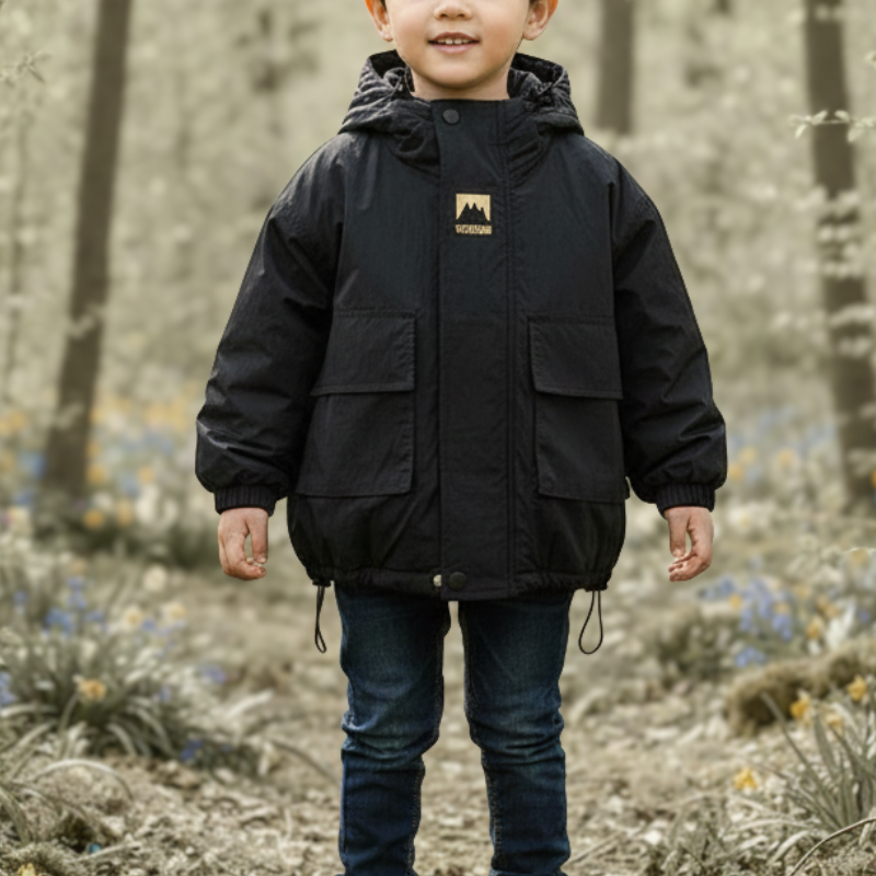 Kids Hooded Jacket | Windproof Transitional Jacket