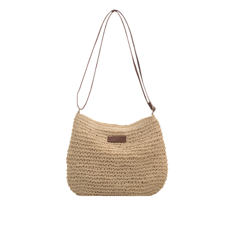 Sadie | Gewebte Tasche mit Lederriemen