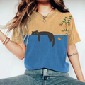 Myla | Damen Bedrucktes T-Shirt - Katzen