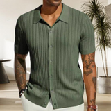 Hadrik | Men's Summer Polo Shirt with Button Placket | Short Sleeve