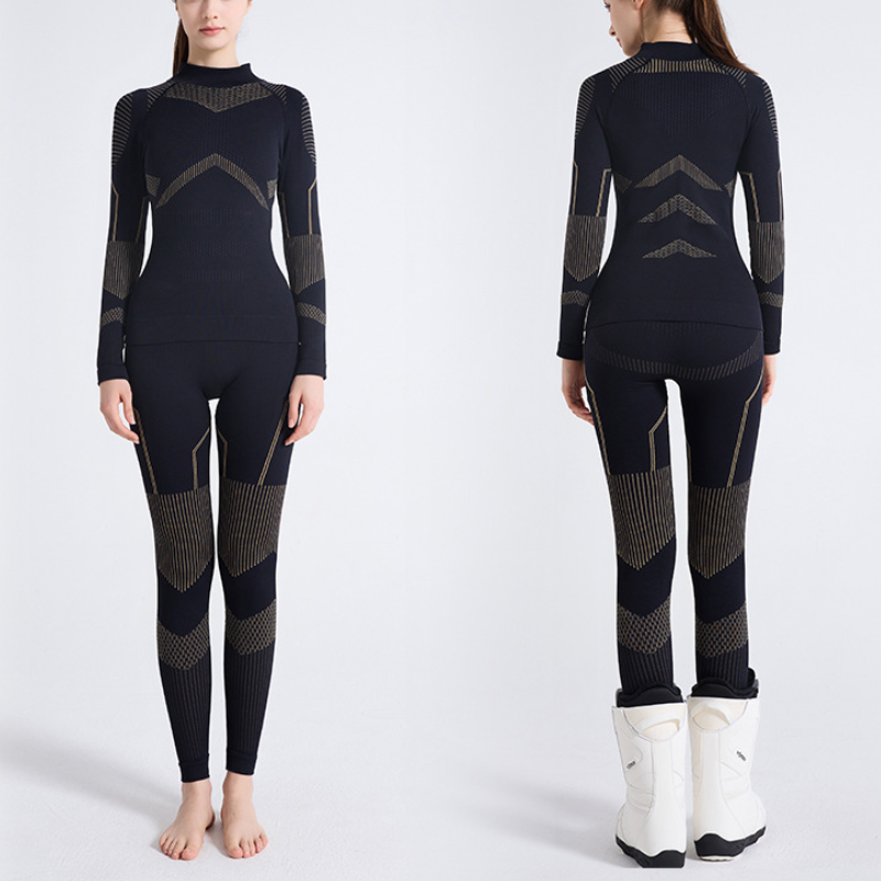 Women’s Ski Thermal Underwear | Base Layer with Quarter Zip