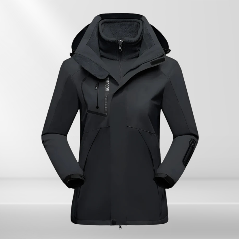 Outdoor-3-in-1-Wetterschutzjacke Damen