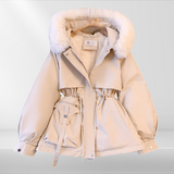 Women's down jacket with detachable collar