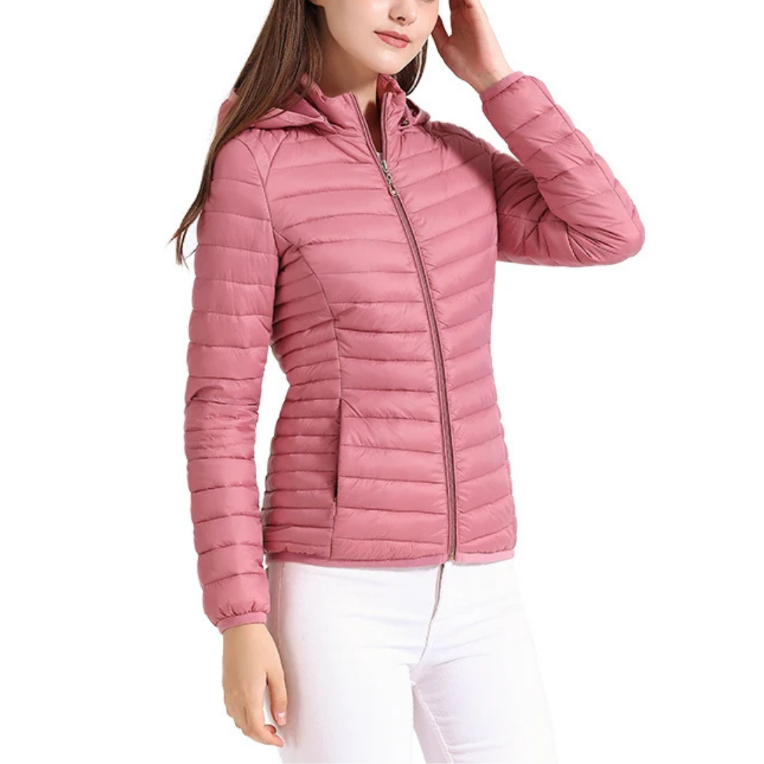 Women’s Quilted Jacket with Hood | Lightweight