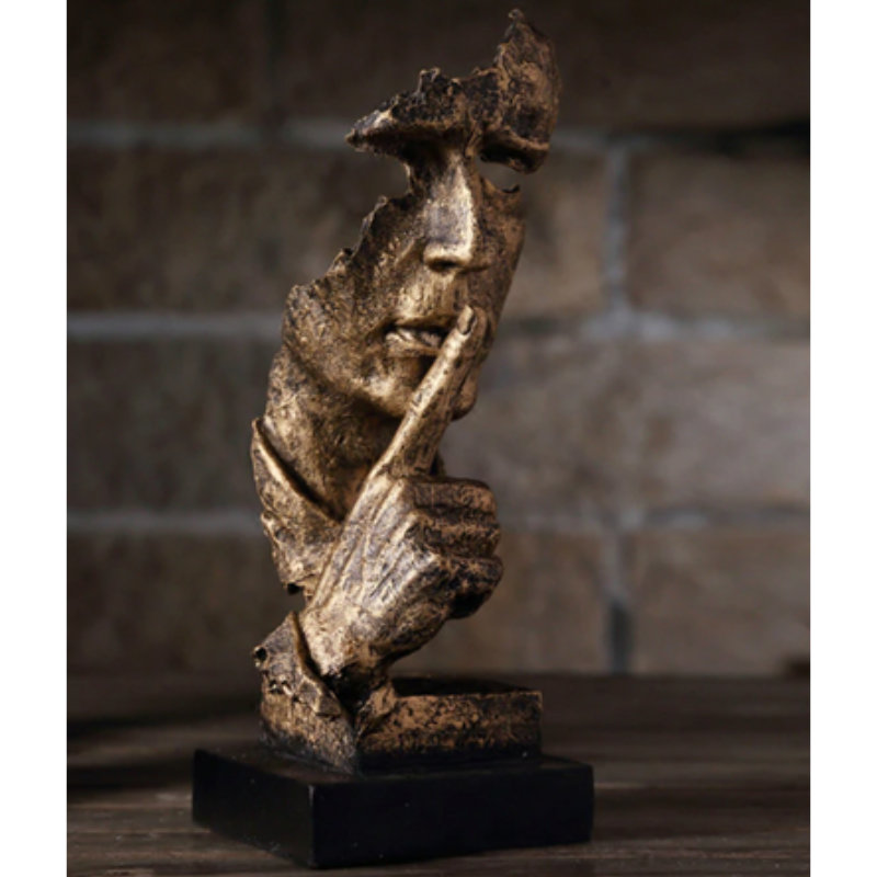 Abstrakte Skulptur Gold | Nordic & Moderne Skandinavische Deko