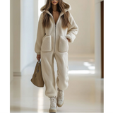 Women's Teddy Jumpsuit with Hood