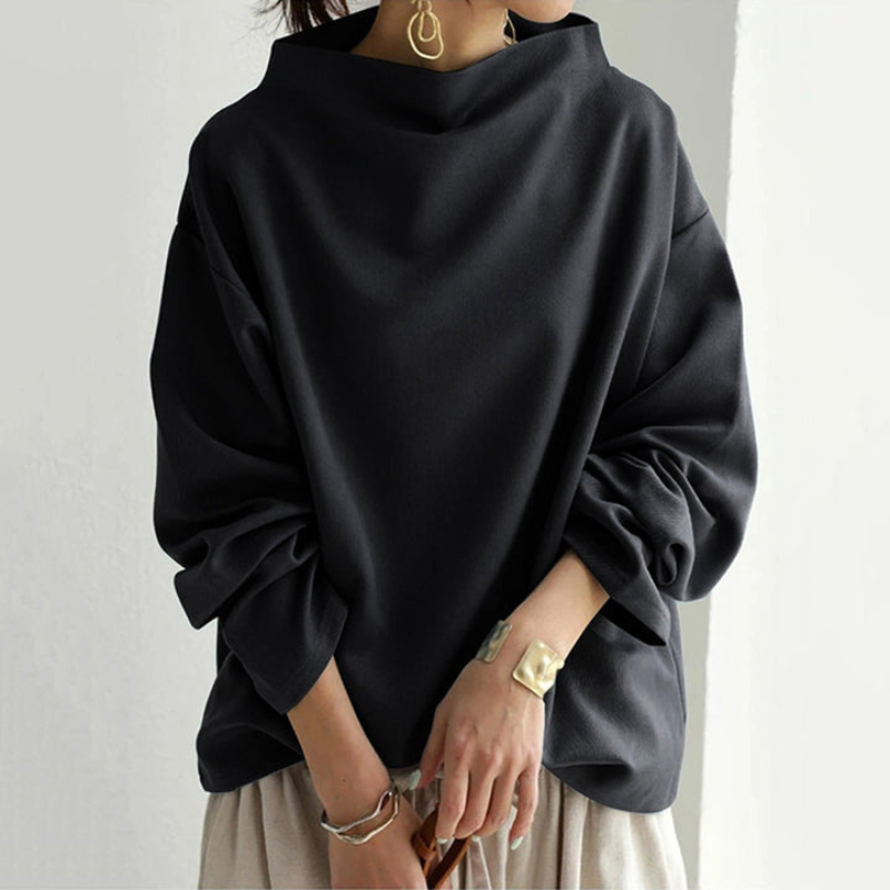 Damen Pullover | Hoher Kragen & Lockere Passform