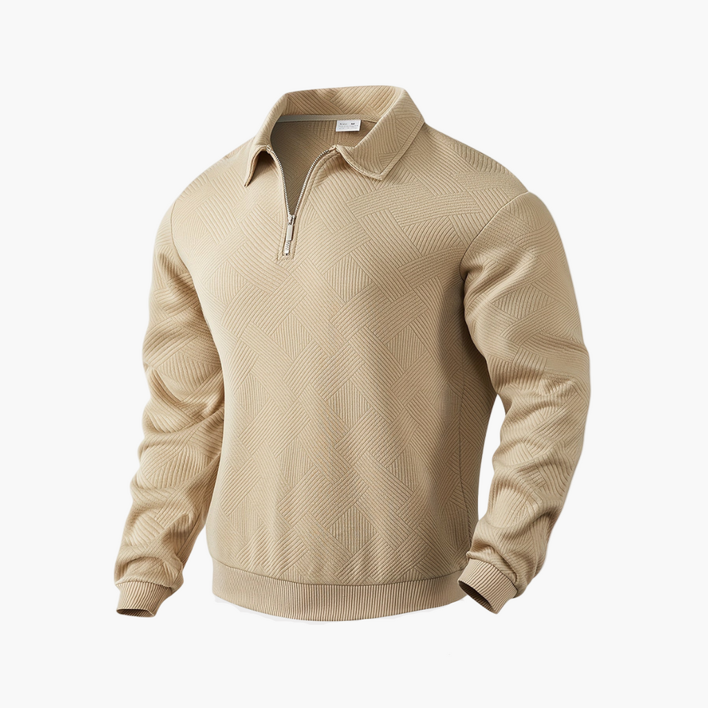 Herren Polo Pullover | Mit Reißverschluss