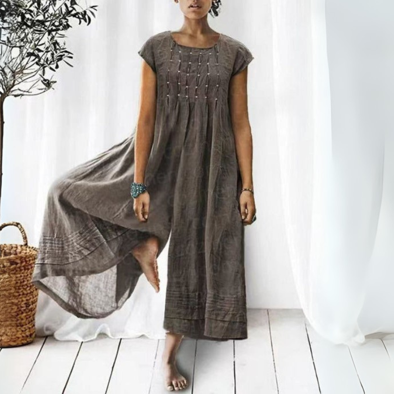Sina | Damen Baggy Jumpsuit | Leinen Stil