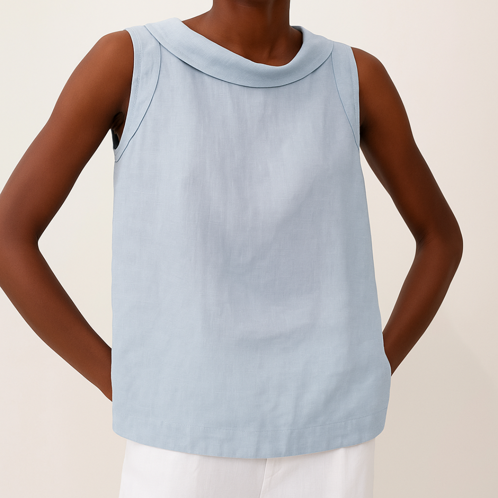 Damen Top Ärmellos | Mit Rollkragen
