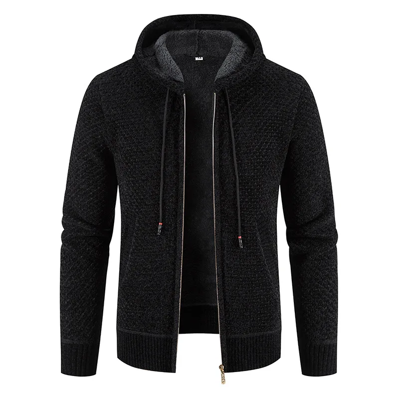 Herren Strickjacke | Kapuze & Gefüttert