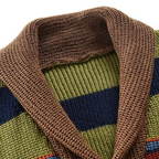 Herren Cardigan | Geometrisch & Knopfleiste