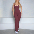 Damen Jumpsuit | Flared & V-Rücken mit Scrunch