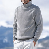 Men's turtleneck sweater | Thick and knitted
