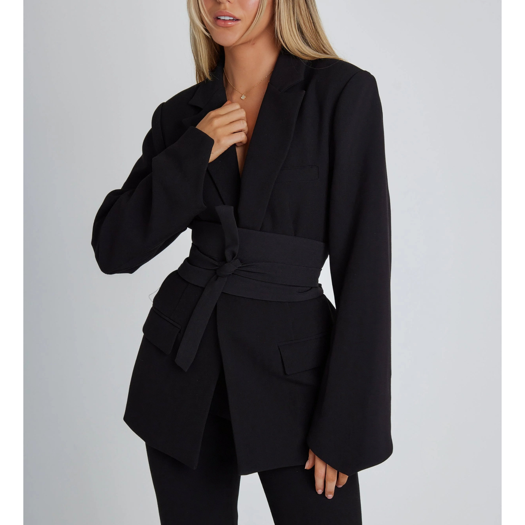 Women’s Belted Blazer