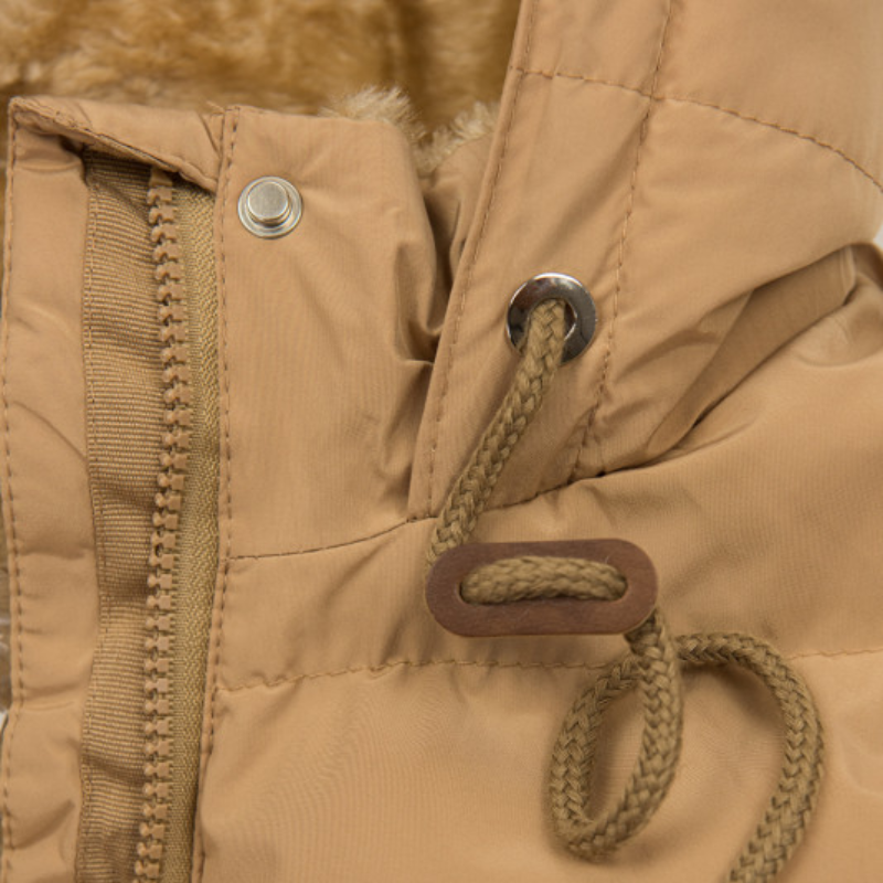 Damen Lange Winterjacke | Gefutterd mit Kapuze