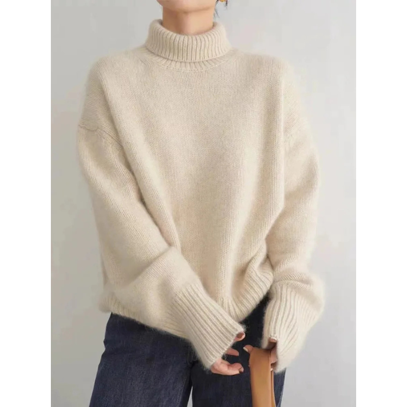 Strickpullover Loose Fit | Rollkragen für Damen