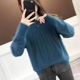 Women's Knit Sweater | Cashmere Soft & Ribbed Pattern